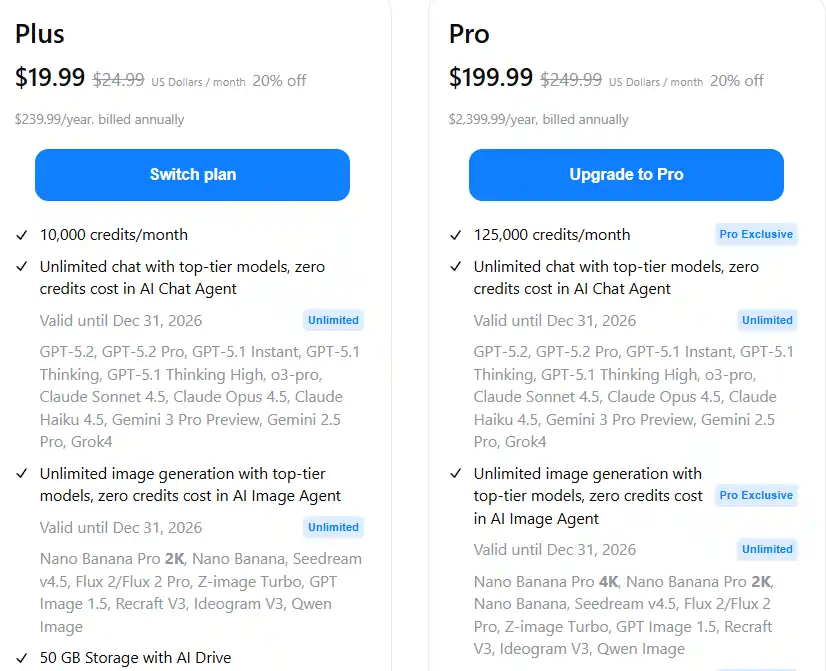 Genspark vs ChatGPT Pricing Plans Compared 2026